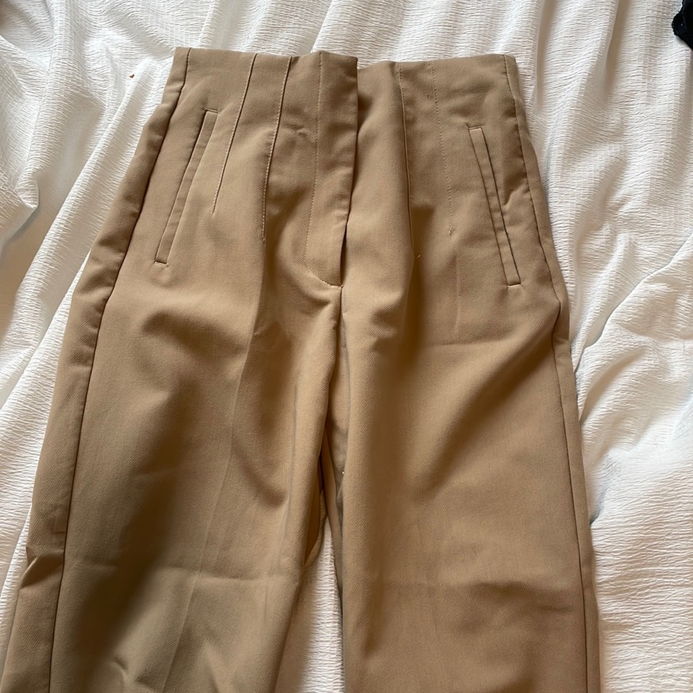 ZARA KHAKI WORK PANTS